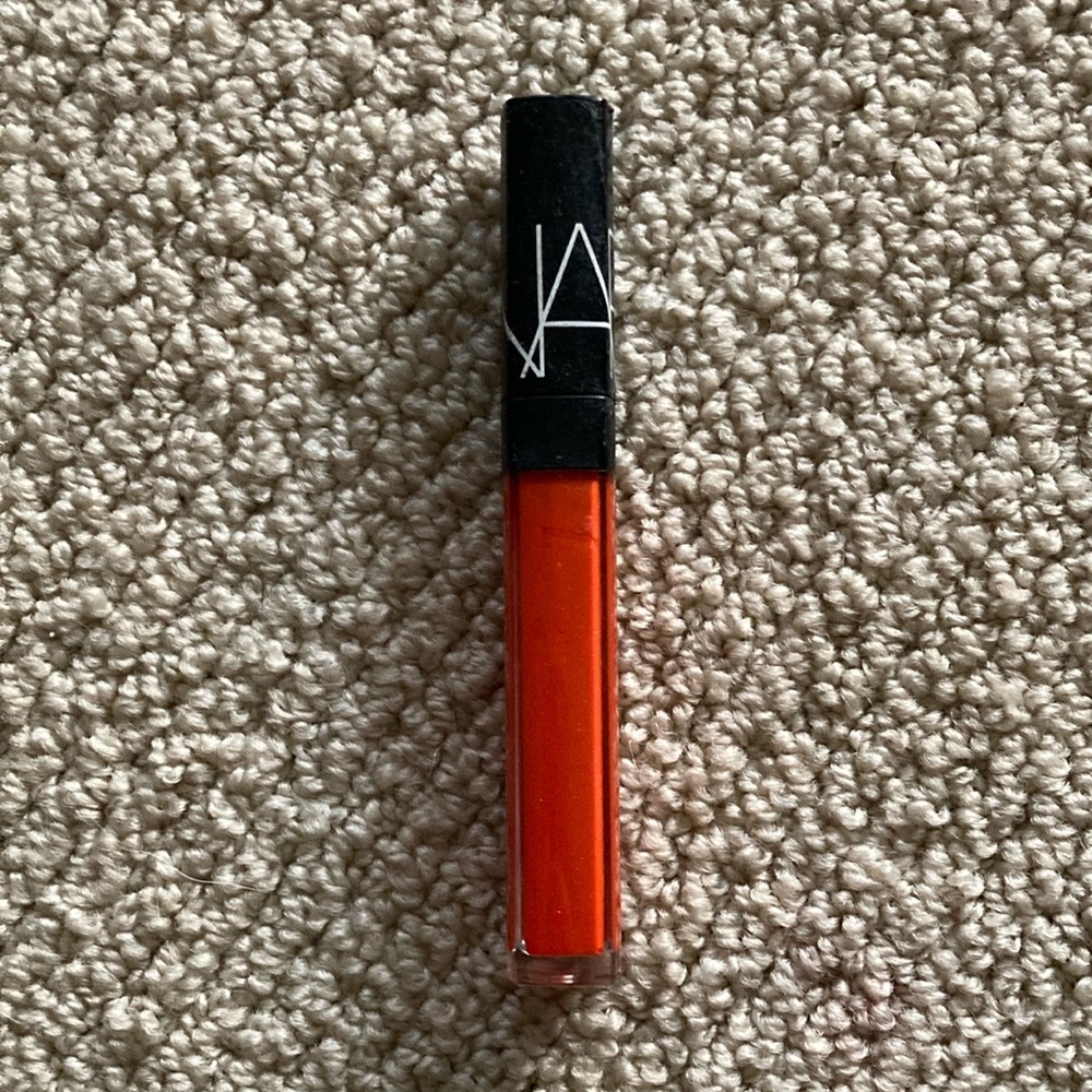 Nars Liquid Lipstick in Wonder Orange Red Shimmer Like New Lip Gloss Color